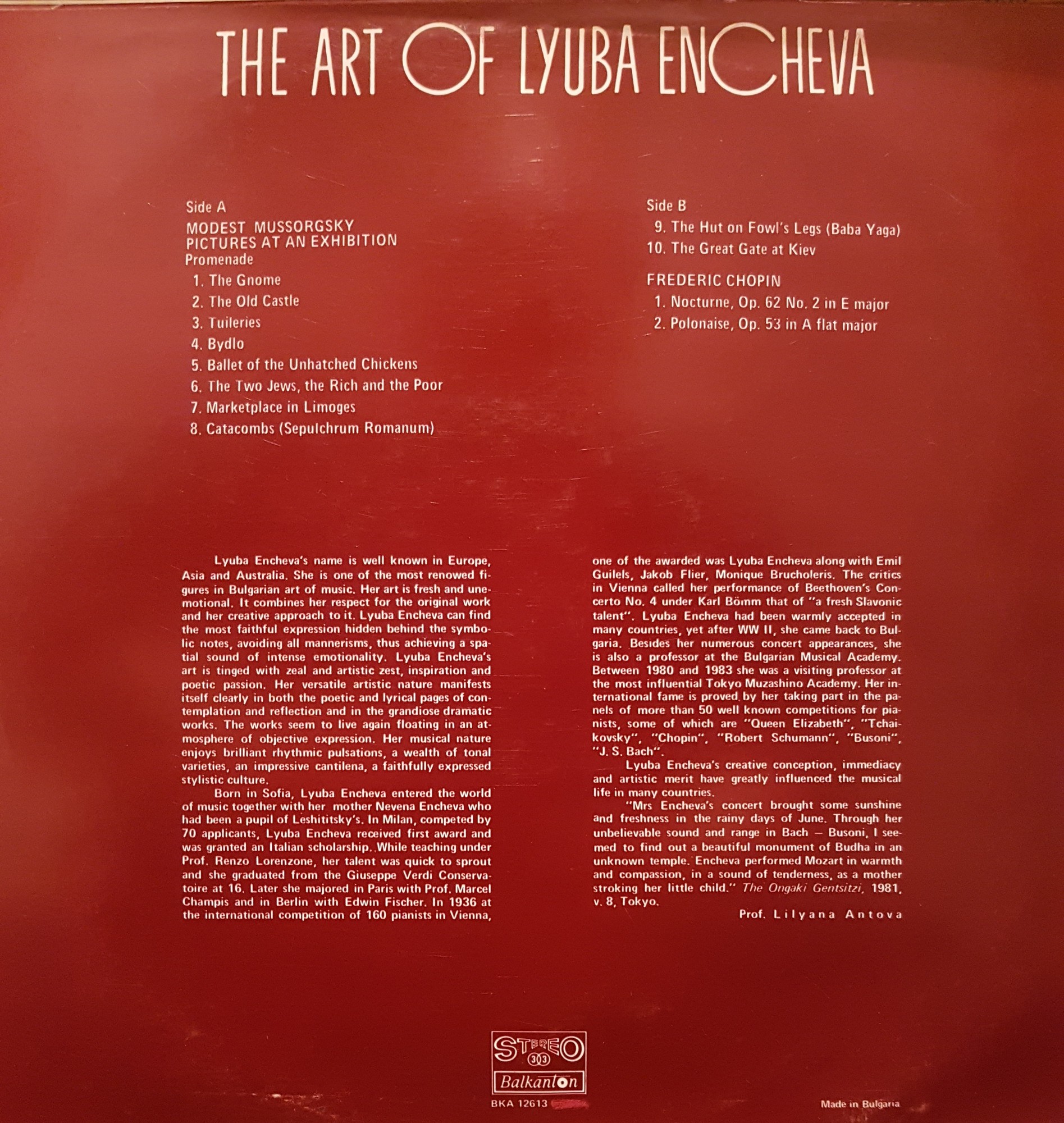The art of Lyuba Encheva - piano