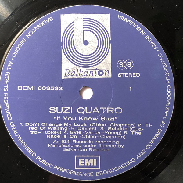 Suzi Quatro. "If you knew Suzi"