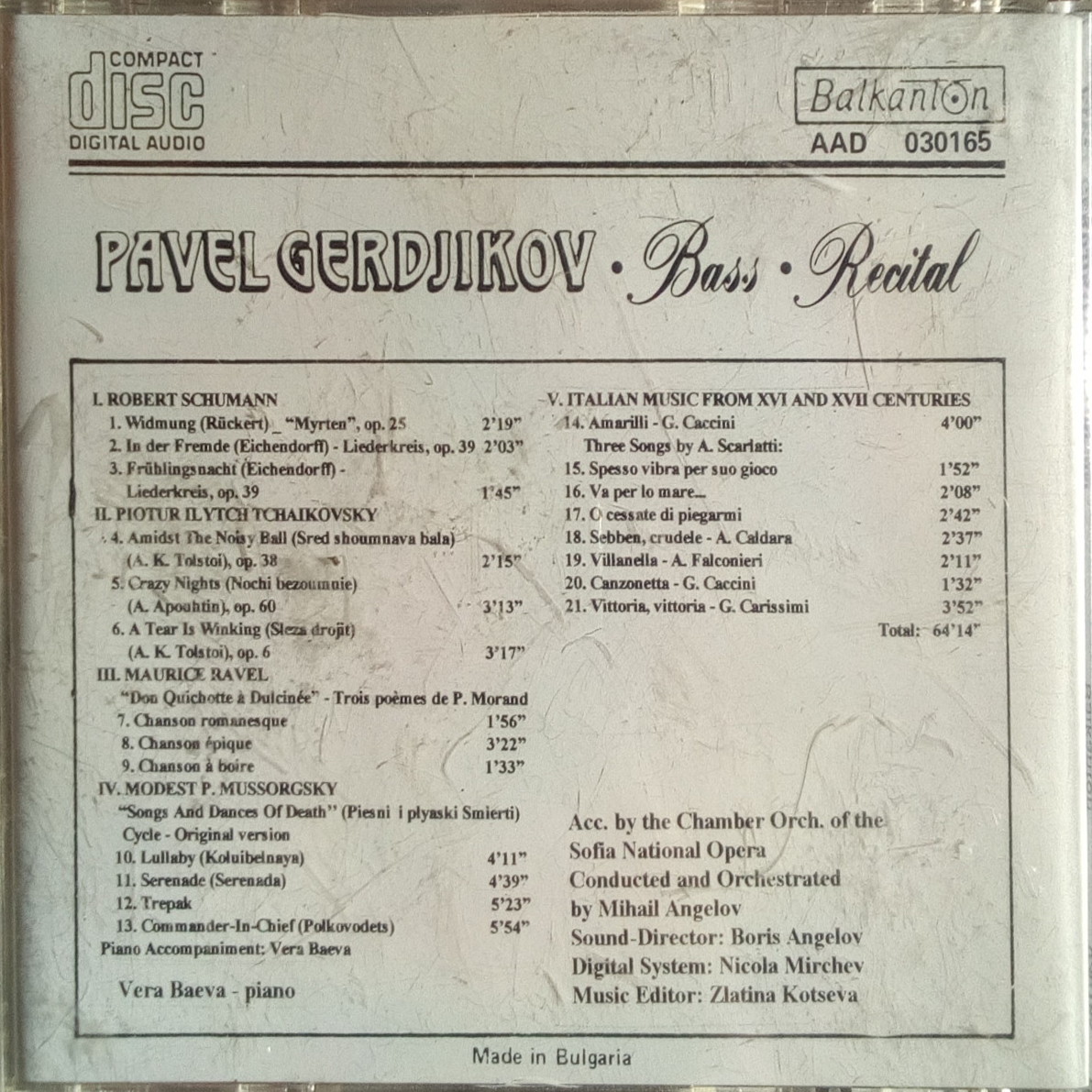 Pavel GERDJIKOV, bass. Recital