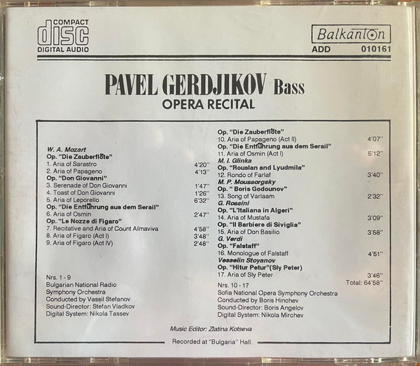 Pavel Gerdjikov, bass. The Best of Opera