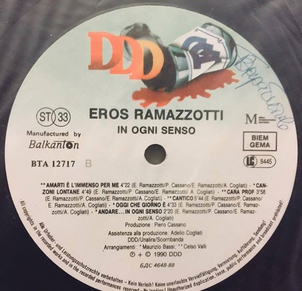 Eros RAMAZZOTTI – In Ogni Senso