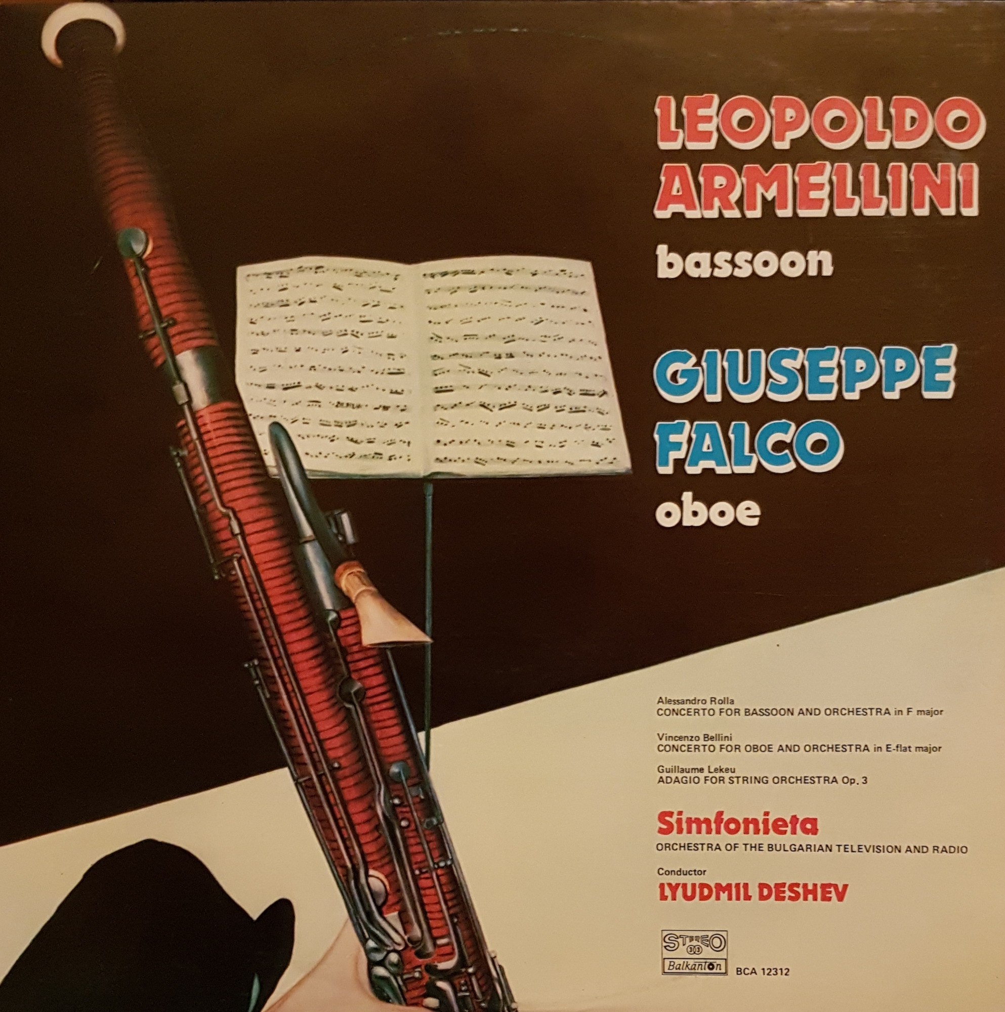 Leopoldo Armelini - bassoon, Giuseppe Falco - oboe