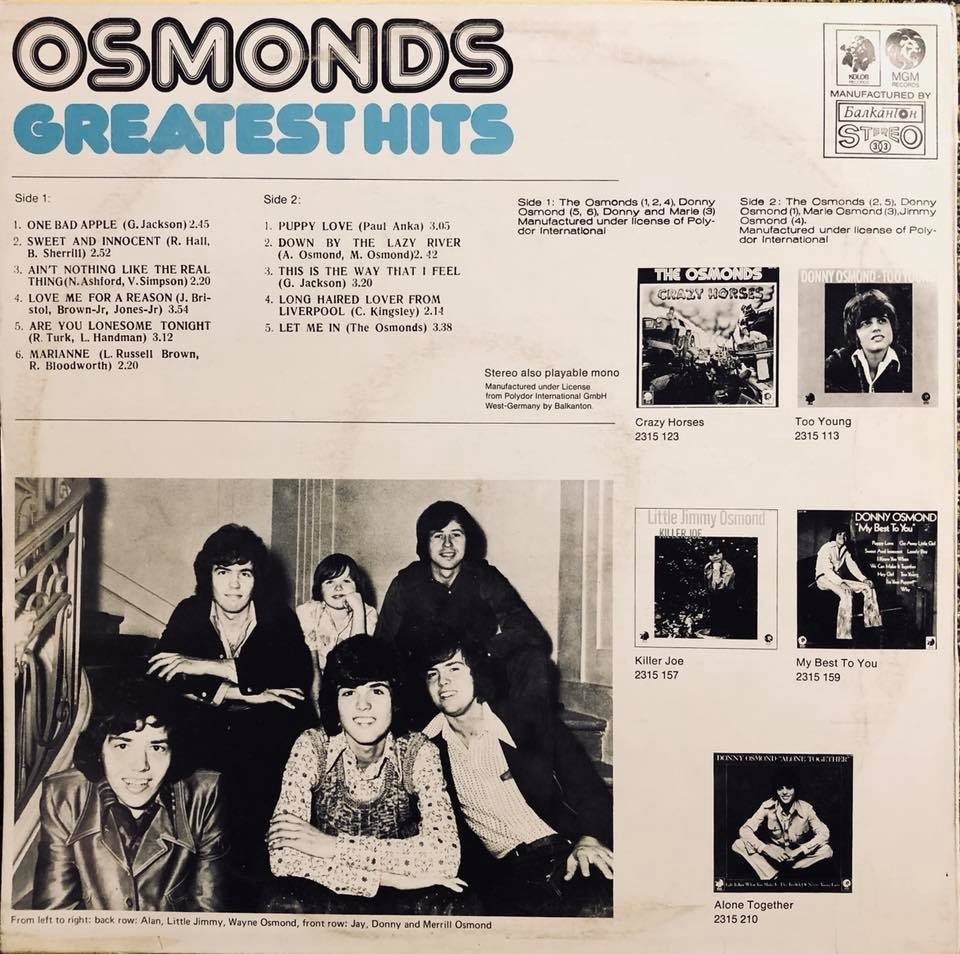 The Osmonds. Greatest Hits