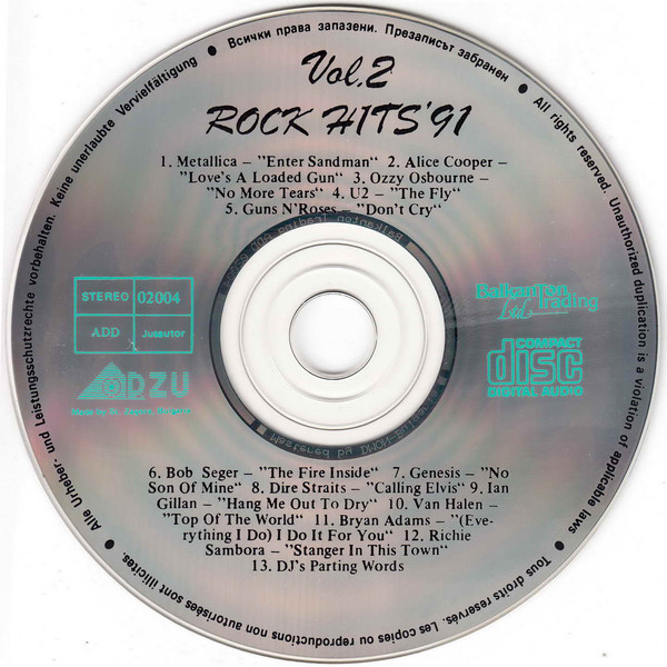 Rock hits '91. Vol. 2. Dantcho Georgiev presents