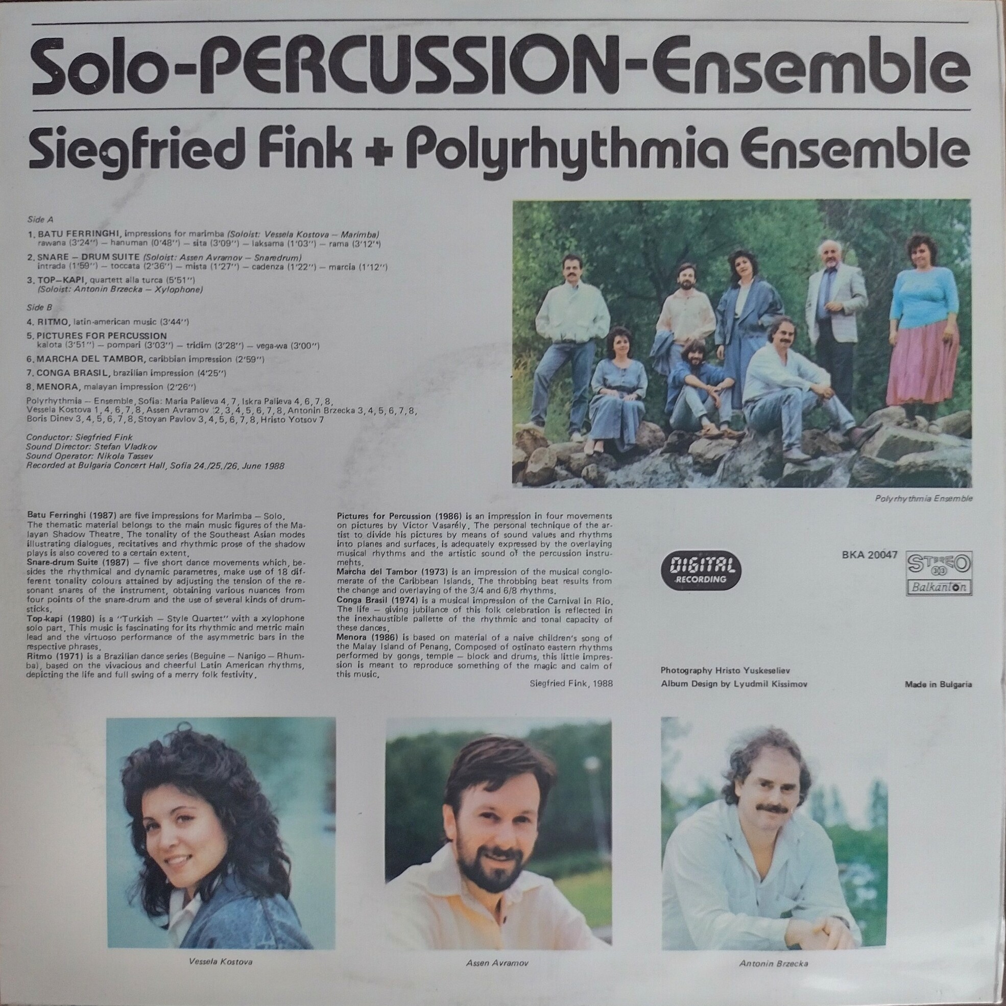 Solo-Percussion-Ensemble. Polyrhythmia Ensemble. Conductor Siegfried Fink